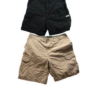 Wrangler and Eddie Bauer Men's Cargo Shorts Size 38 Lot of Two Casual